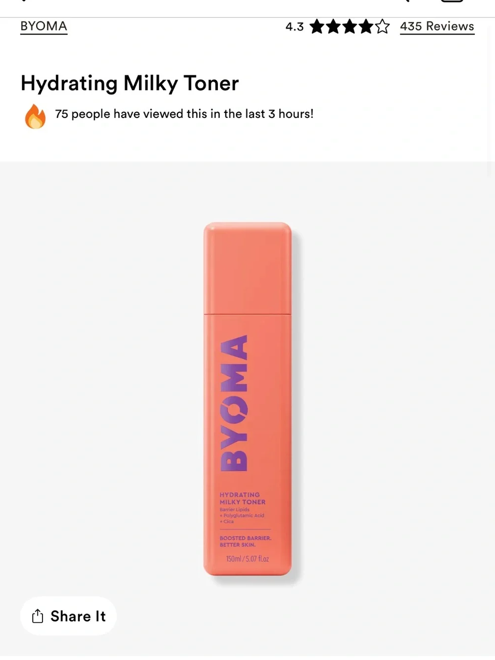 Byoma toner and lip set